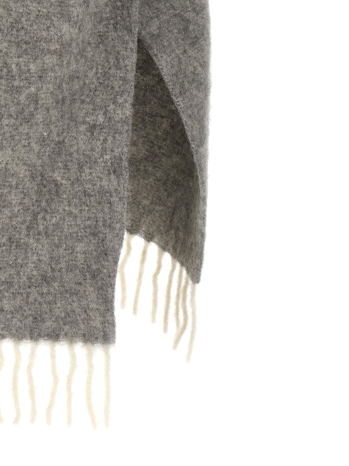 Peserico Bouclé Yarn Cape Capes - Gray | f017bfa5616ba9e5a57ee0f46ab071d0c59f4ba0