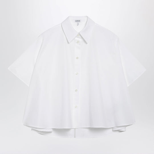 White Cotton Trapeze Shirt