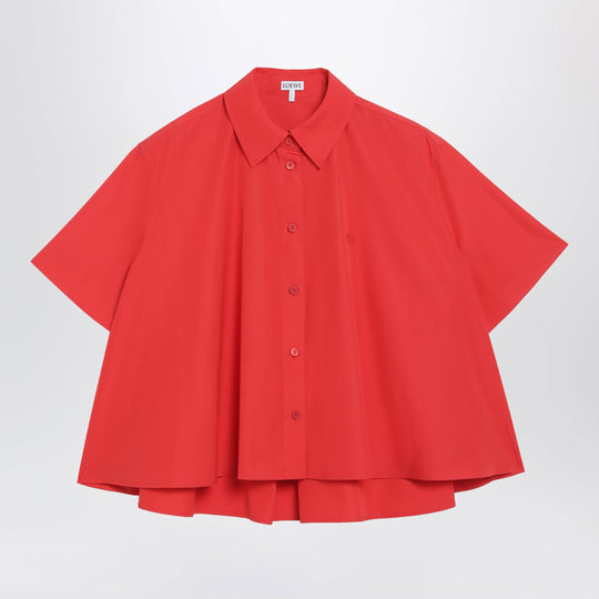Red A-Line Cotton Shirt