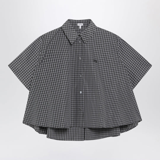 Trapeze Checked Shirt In Technical Cotton