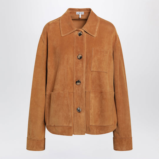 Light Brown Suede Workwear Jacket