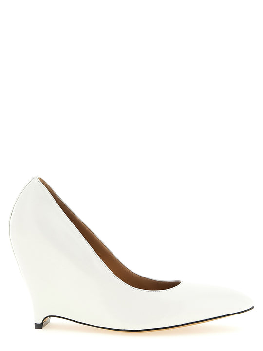 Heel-Less Pumps White