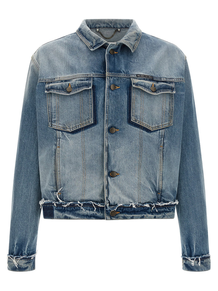 Maison Margiela Denim Jacket Puffer Jackets - Blue | 2fc5519f2343e10f4088d2b49b1e45ff8a7d42b2