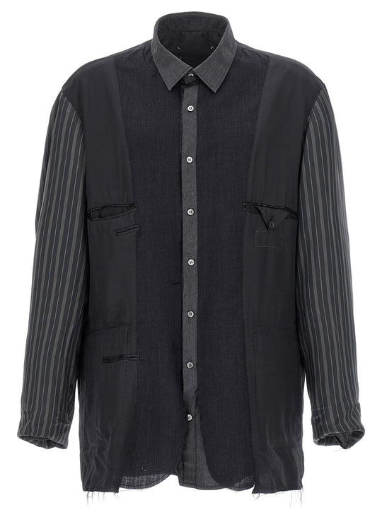 Patchwork Reversible Jacket Puffer Jackets Gray