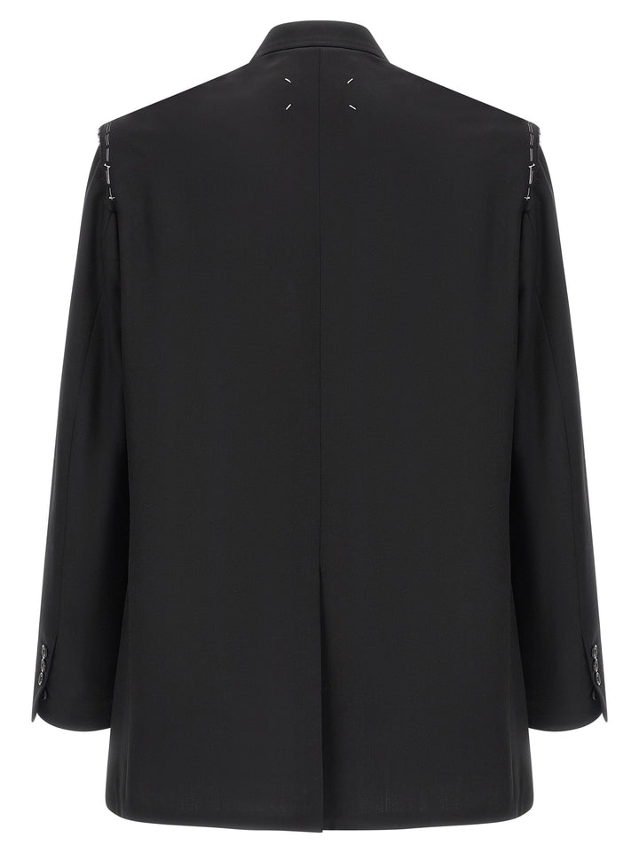 Maison Margiela Single-Breasted Blazer - Black | f6cda91137576ce278bb23a2144a3b70e6bed997