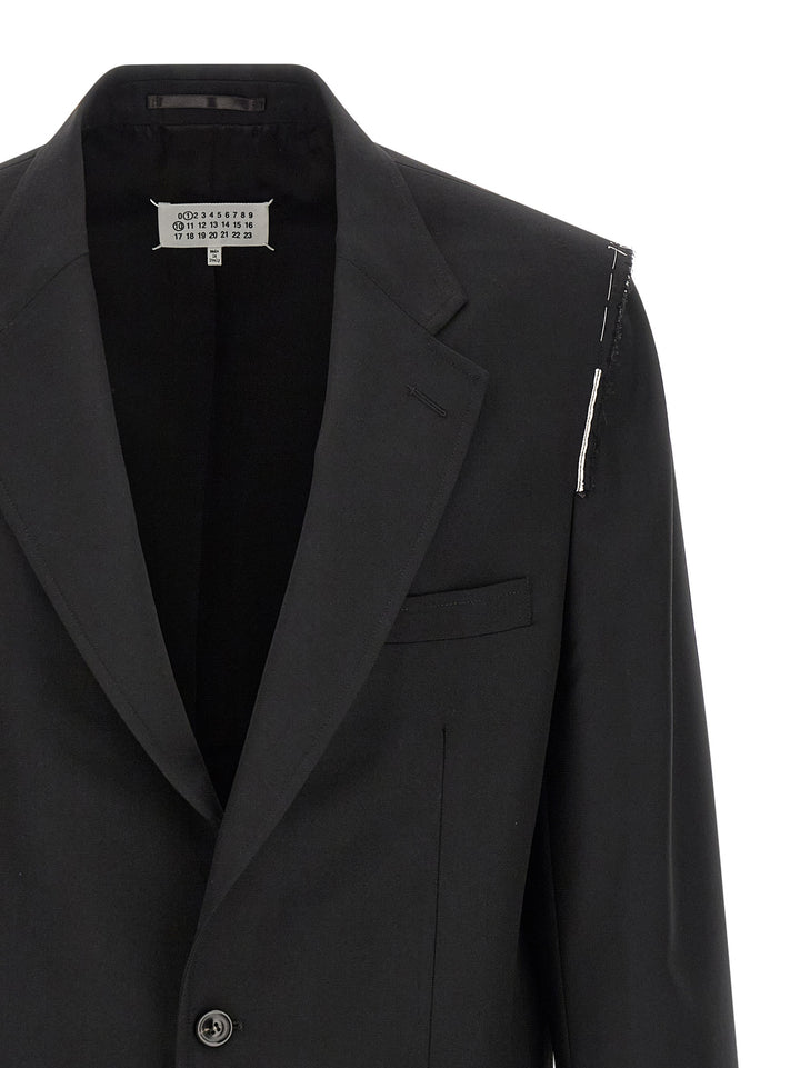 Maison Margiela Single-Breasted Blazer - Black | f2e78c6b300af9b074434fcc24a7eb24e294566c