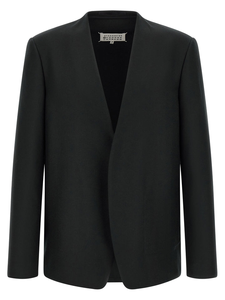 Maison Margiela Minimal Blazer - Black | 66c23e8e412ce9961047fa3a990bbb383dcd8fe8