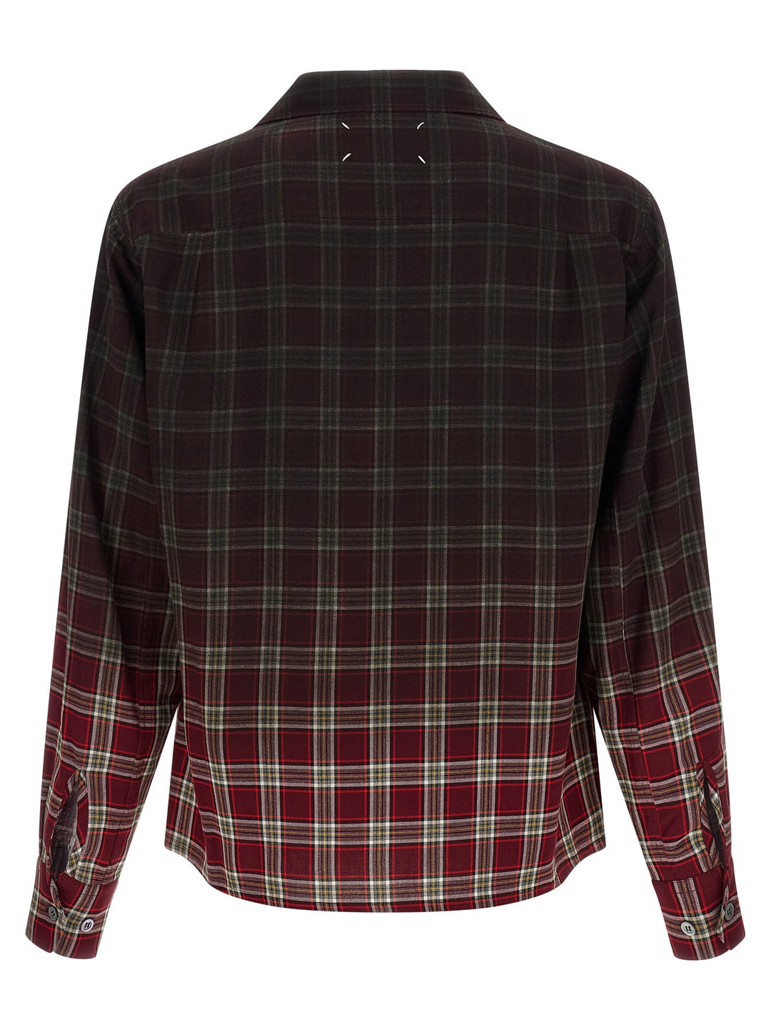 Maison Margiela Check Shirt With Gradient Effect Shirt and Blouse - Red | d09a1a7434875522d18058c64718e6eadf3d2af7