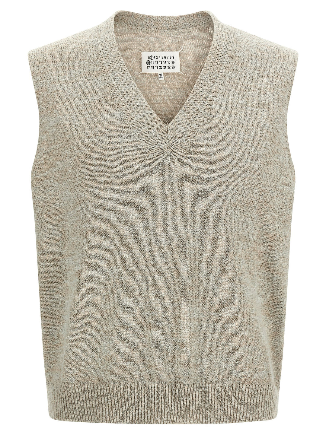 Maison Margiela Bouclé Knit Vest Gilet - Beige | 8286bc1712fd656b9d74d48926c8e263a87cdbab