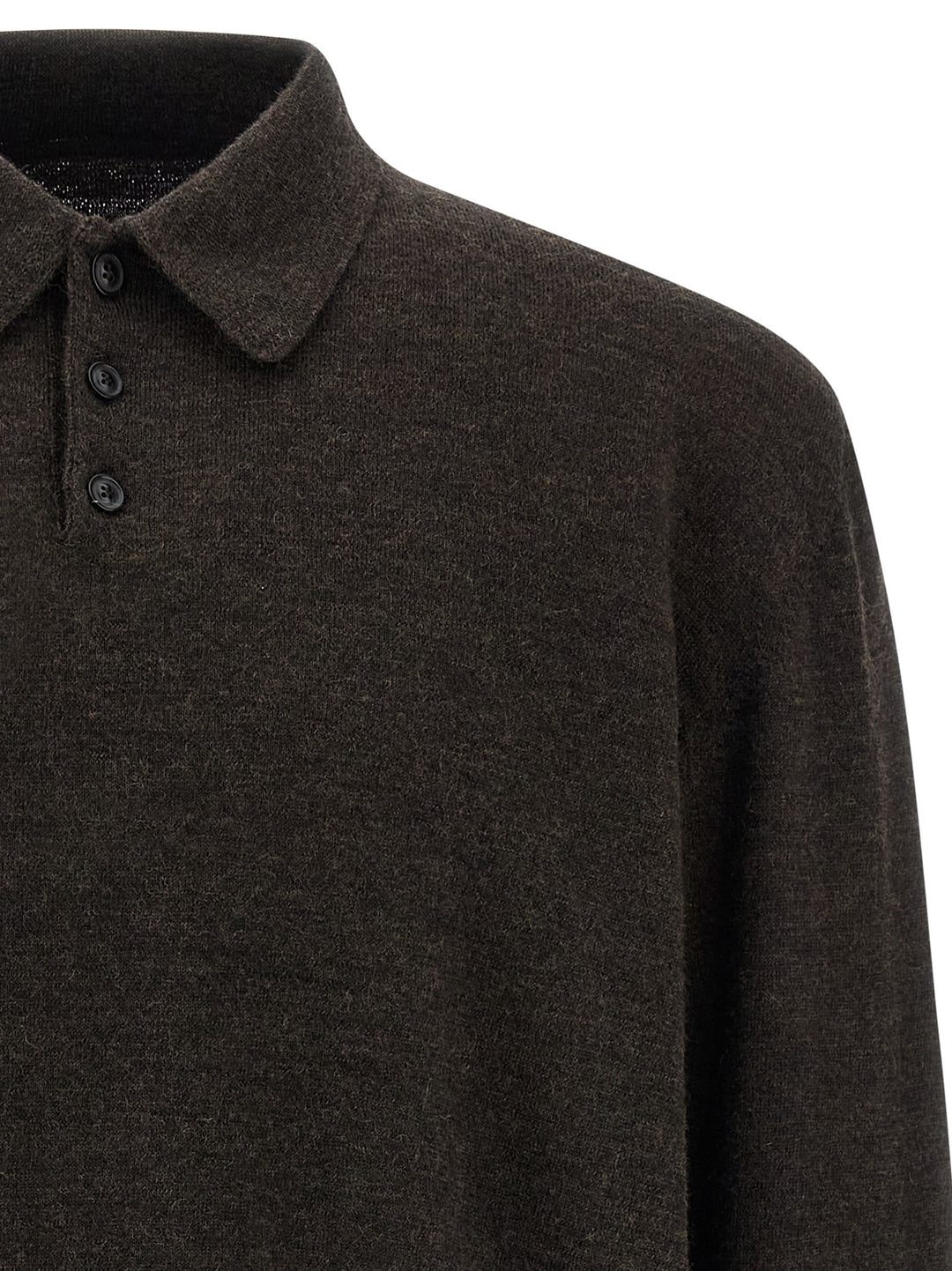Maison Margiela Suede Patch  Shirt Polo - Brown | eb21b43fa30f537d5cde3c0e5ff179298c1a65fb