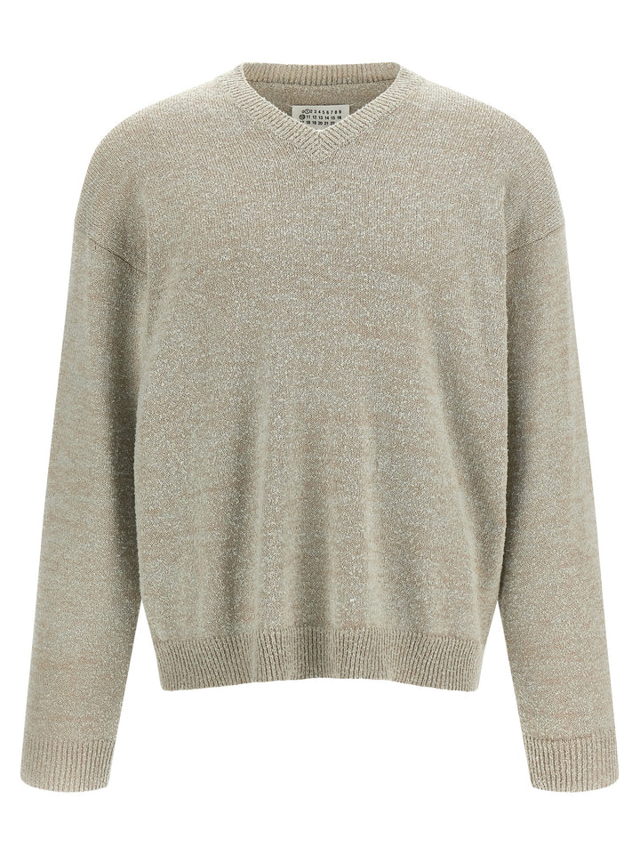 Maison Margiela Bouclé Sweater Sweaters and Cardigans - Beige | bcafc912a7e0dd4bd4cc1edb401714019ad4ee78