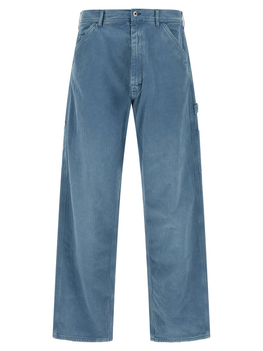 Herringbone Jeans Light Blue