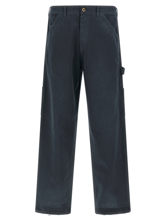 Herringbone Trousers Pants Blue