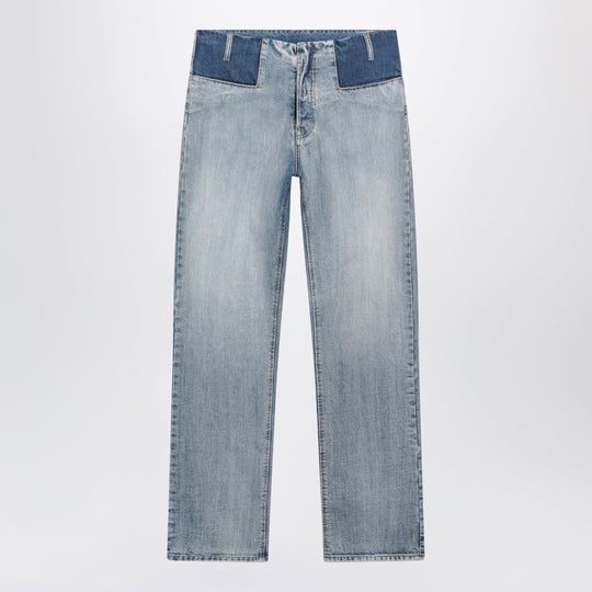 Patchwork Jeans In Indigo Blue Denim