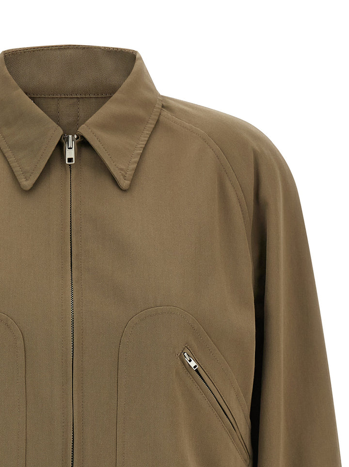 Maison Margiela Wool Jacket Puffer Jackets - Brown | 38ad784507c2fdd78913afd605d2def0c28280ab