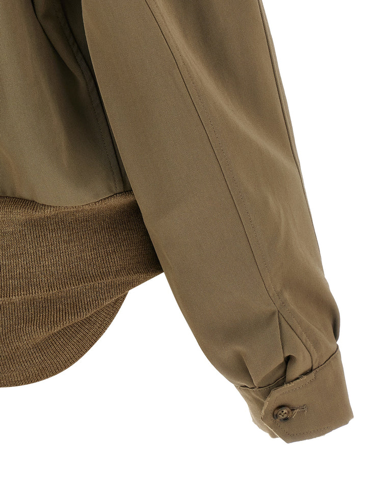Maison Margiela Wool Jacket Puffer Jackets - Brown | ae152955fed868aa1f7bc97297e56cb4d9d086fb