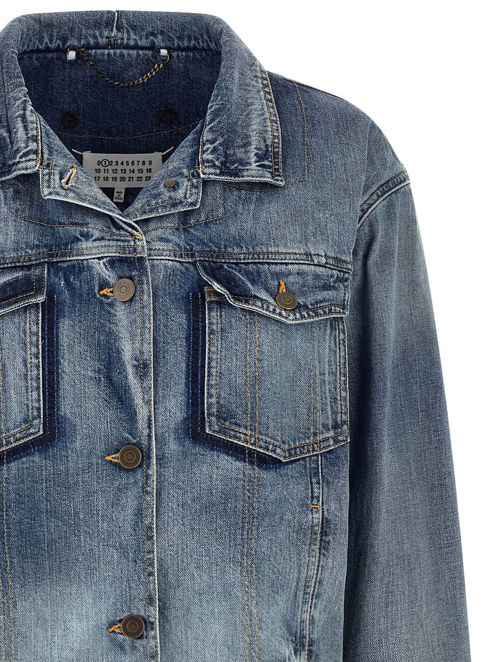 Maison Margiela Folded Collar Puffer Jackets - Blue | cead5d3f5e1c1faccfd7a063540675e2e4e45ddb