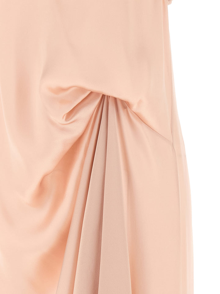 Maison Margiela Silk Lace Slip Midi Dress Dresses - Pink | e39bf478542fc57ff8d42d2328d797b49dfe41bd