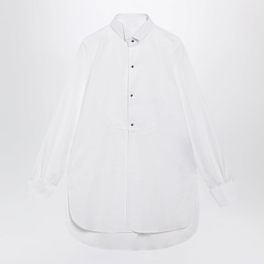 Long-Sleeve Cotton Poplin Shirt In White