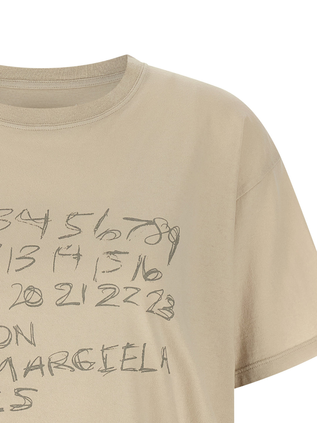 Maison Margiela Printed T-shirt - Beige | f9d3ca08b75e8bb8d1f4c27f15ee50dbbcb4ccc4
