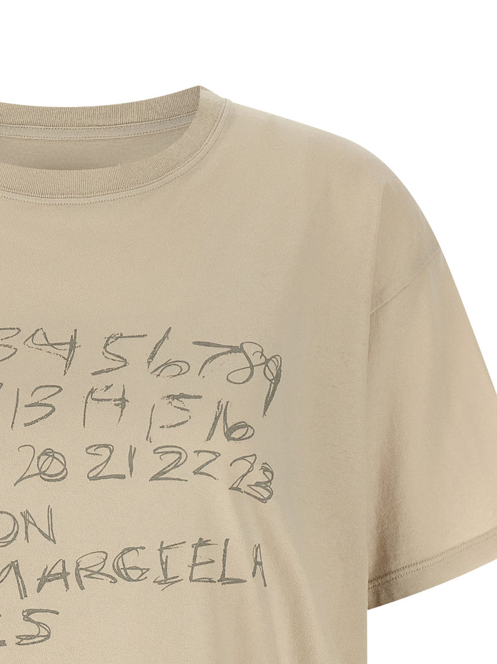 Maison Margiela Printed T-shirt - Beige | f9d3ca08b75e8bb8d1f4c27f15ee50dbbcb4ccc4