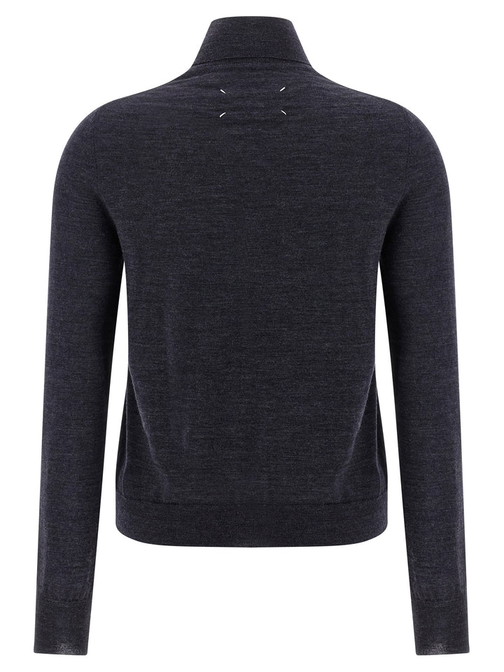 Maison Margiela Wool Turtleneck Sweater Sweaters and Cardigans - Blue | 8b658882198f604909e44b722cf36ec432bcf652