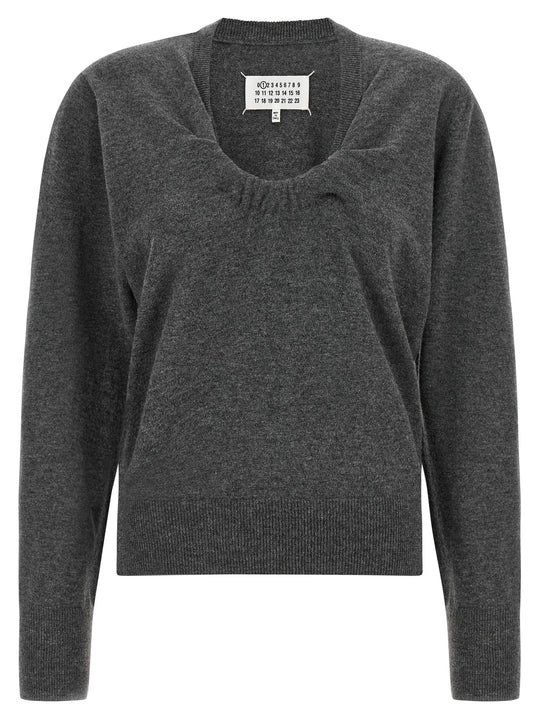 Twist Wool Sweater Sweaters And Cardigans Gray
