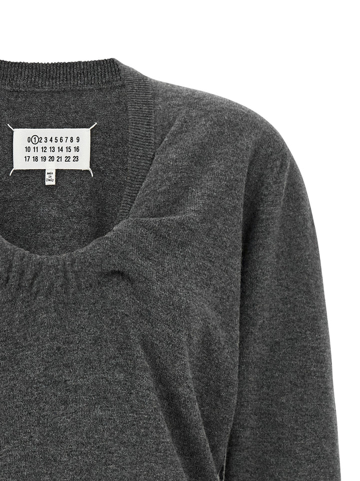 Maison Margiela Twist Wool Sweater Sweaters and Cardigans - Gray | 6f843cb1602d0e66df69ee3ae0d34c70d6a8f17a
