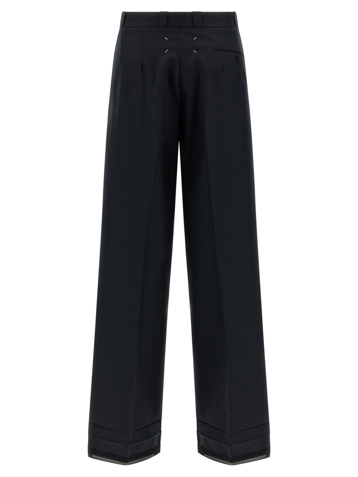 Maison Margiela Herringbone Trousers Pants - Black | 11fcc2a1090e91159f8b86e3a8be37261457b1ac
