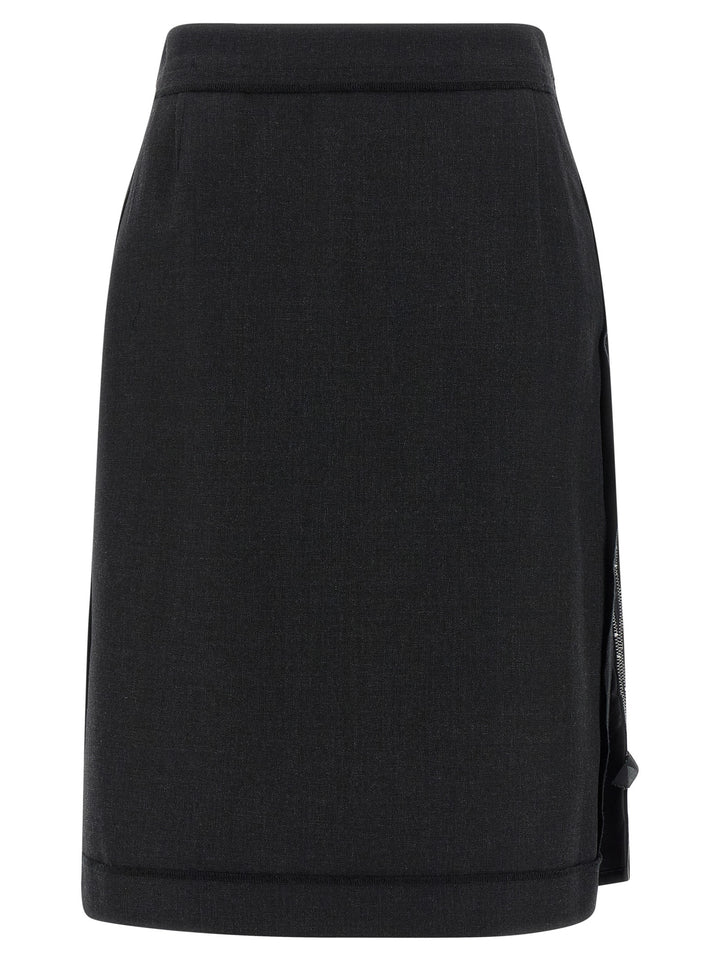 Maison Margiela Inside-Up Skirt Skirts - Gray | 1571ee97c68b94eab073b7a0d0c763d6b1ec6fcb