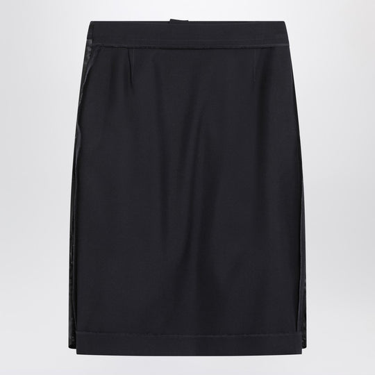 Blue Skirt With Satin Side Panels