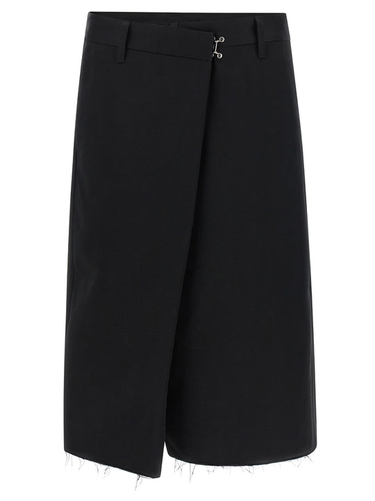 Wrap-Up Bermuda Shorts Bermuda And Short Black