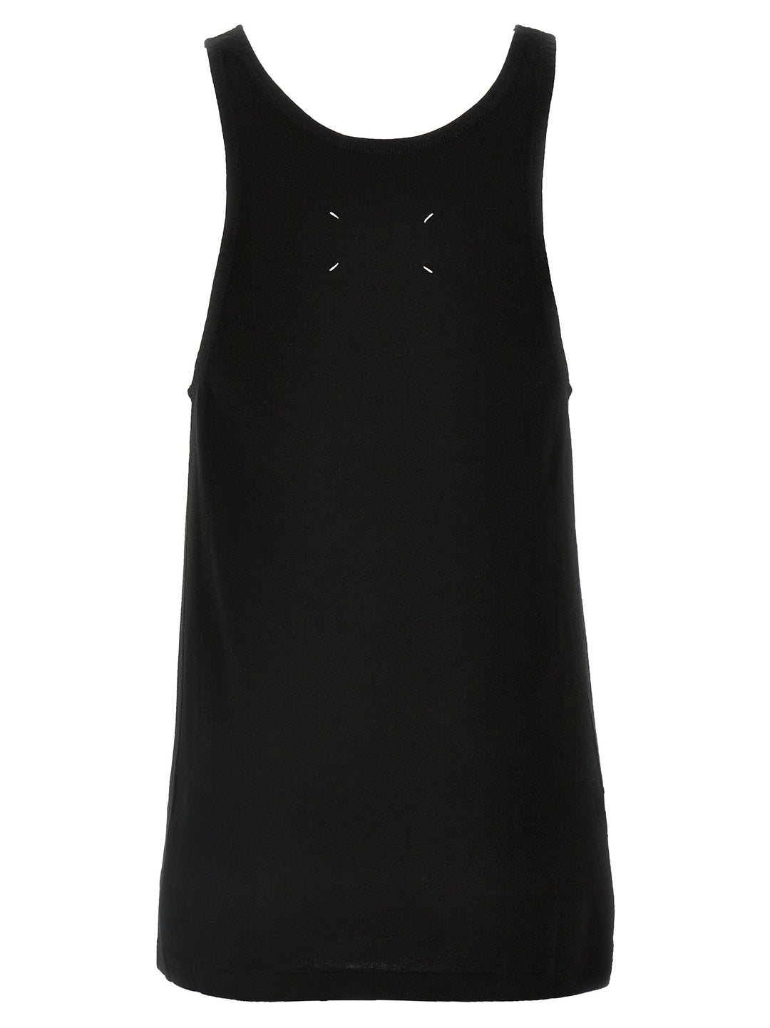 Maison Margiela Logo Tank Top Tops - Black | e3e5046adebec7e8a8138930f84093a4adb616a1