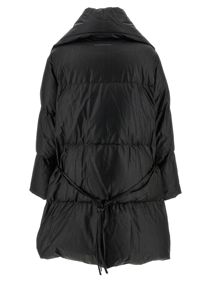 Mm6 Maison Margiela Scarf Down Jacket Puffer Jackets - Black | ae7d1bcb6ff57a51e9aa1ac01a6eb7aaeeaa78c6