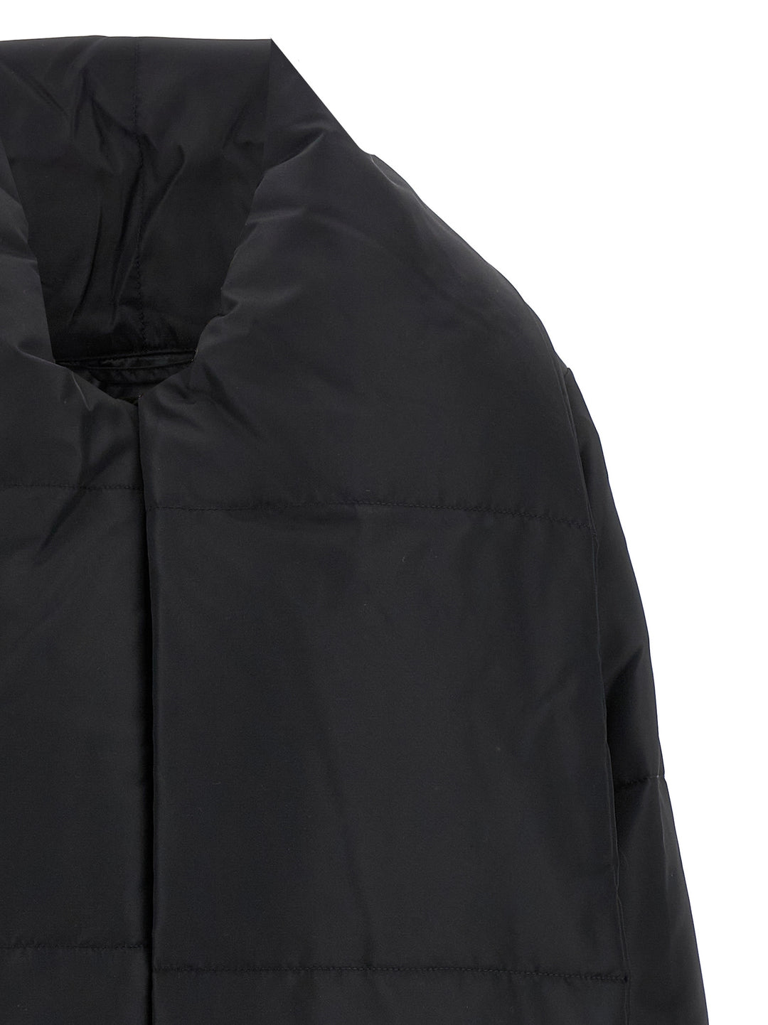 Mm6 Maison Margiela Scarf Down Jacket Puffer Jackets - Black | 5821d18bd68888440877509a9503ce60fc499b36