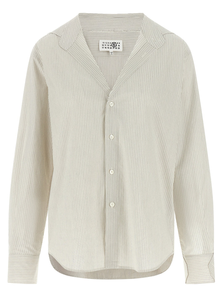 Mm6 Maison Margiela Trompe L'oeil Collar Shirt Shirt and Blouse - Gray | 90cc2516b6591c19d3a97f032f3ee78afebf5986