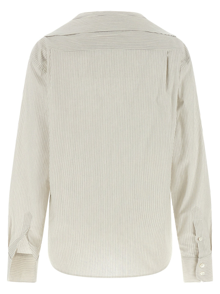 Mm6 Maison Margiela Trompe L'oeil Collar Shirt Shirt and Blouse - Gray | e851bae7dbff92613a00466def165ac9a2404672
