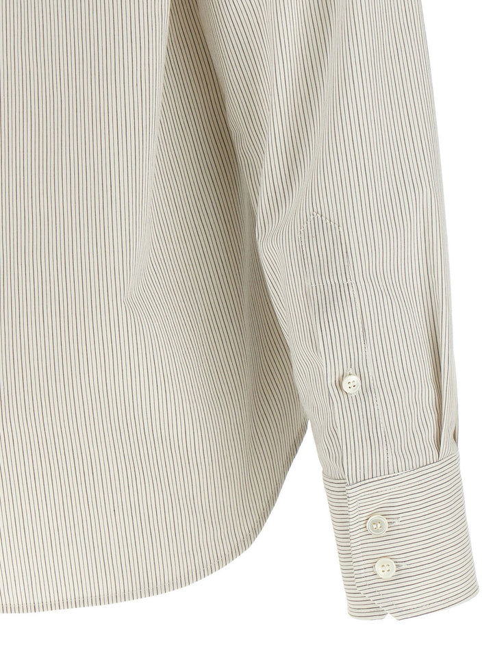 Mm6 Maison Margiela Trompe L'oeil Collar Shirt Shirt and Blouse - Gray | 675c4c4ebca8aeedbea7d75313f7ea89ff2b938f