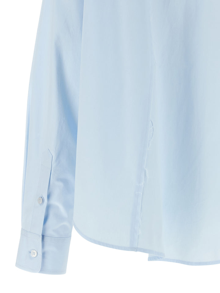 Mm6 Maison Margiela Poplin Shirt Shirt and Blouse - Light Blue | 7c3f6ae2b95d26ffa0e045a3babdfb30b219bed5