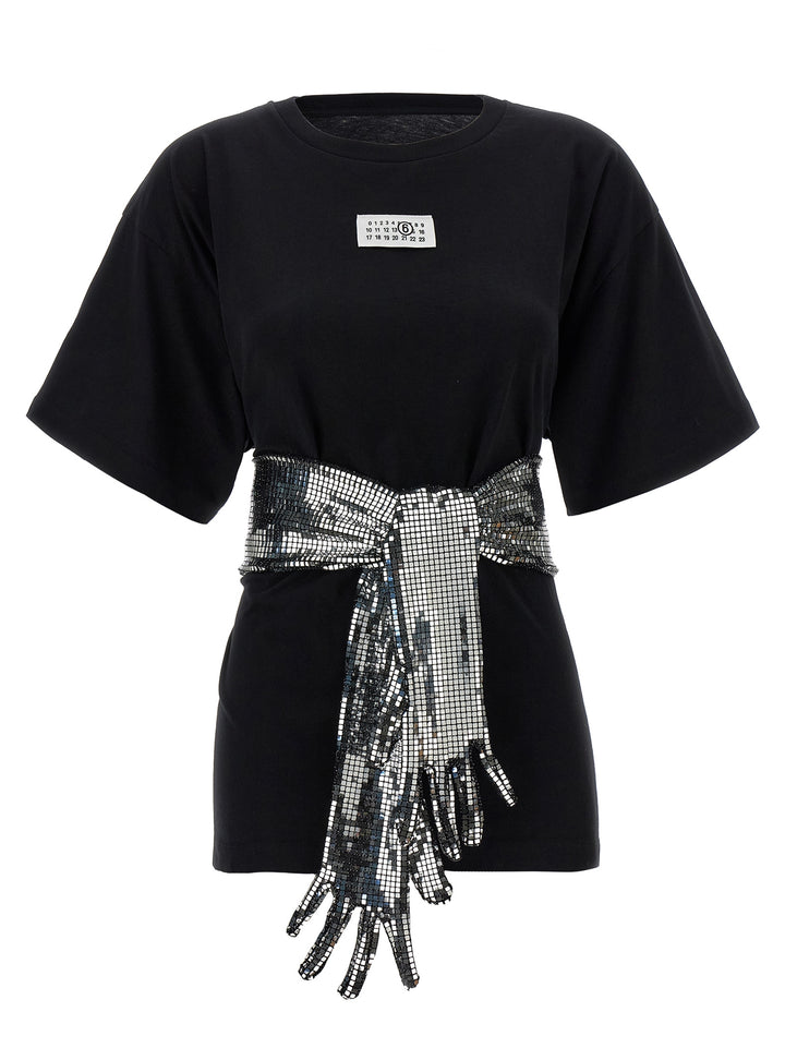 Mm6 Maison Margiela Sequin Gloves T-shirt - Black | 2df69ad79856a388c45c37b618f23c05b0e563ce