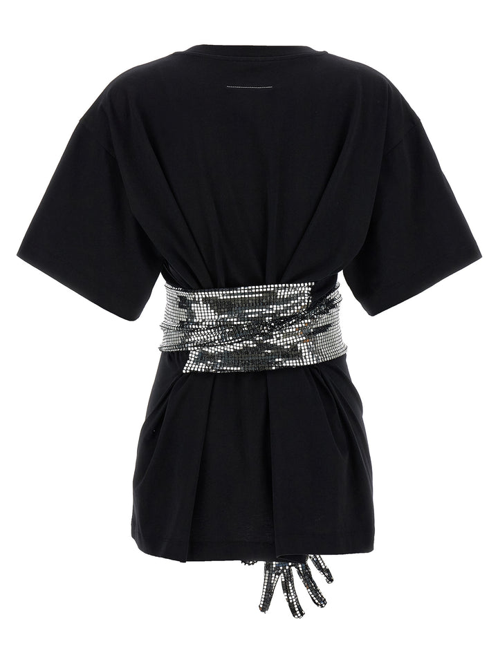 Mm6 Maison Margiela Sequin Gloves T-shirt - Black | 7760efcd33278be5c7d219b0f4cc9923718caa69