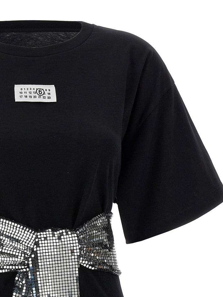 Mm6 Maison Margiela Sequin Gloves T-shirt - Black | 044d2eb2a350526a05c93684d65eede5296647b6