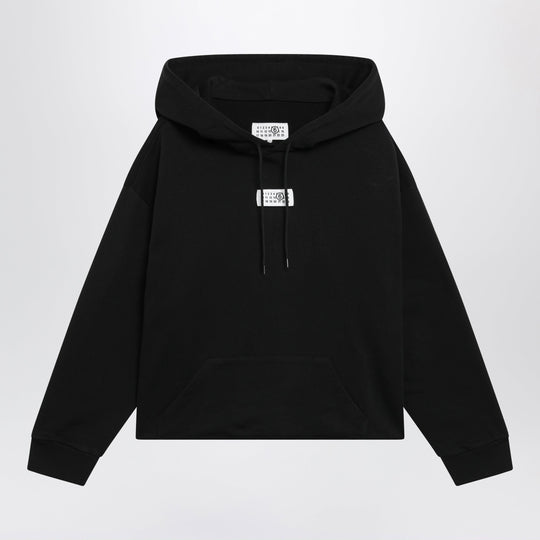 Felpa Con Cappuccio In Cotone Nera