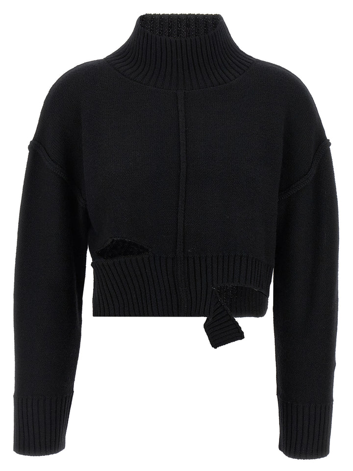 Mm6 Maison Margiela Distressed Sweater Sweaters and Cardigans - Black | d80cfc4831c97447f8950563b503a9320e9d291a