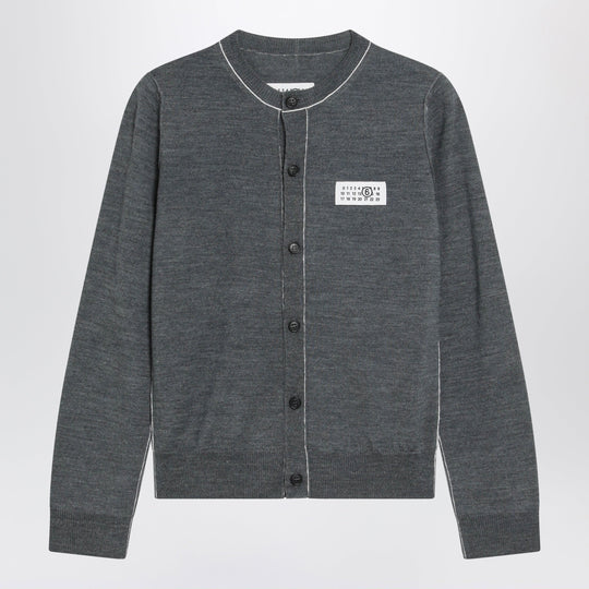 Grey Mélange Wool-Blend Cardigan