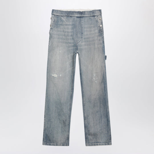 Blue Wide-Leg Jeans