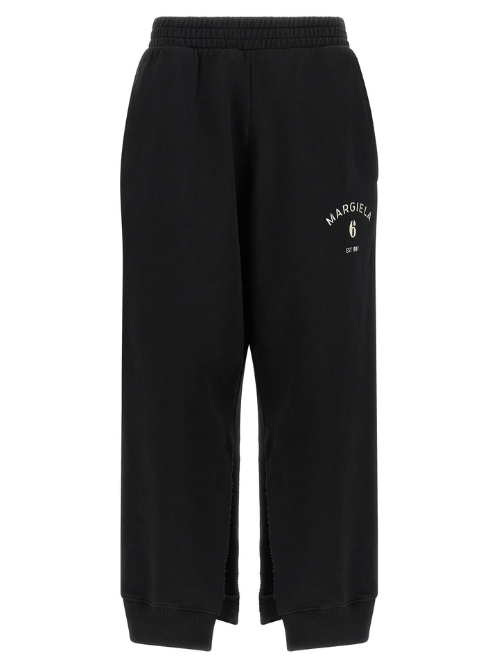 Mm6 Maison Margiela Split Joggers Pants - Black | eb5bb68f0deb557ef33ab3e109bed1692db88739