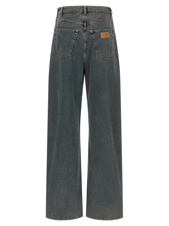 Mm6 Maison Margiela Back-To-Back Construction Jeans - Gray | cf44c45c11d480a44dc93a9705251722373a6255