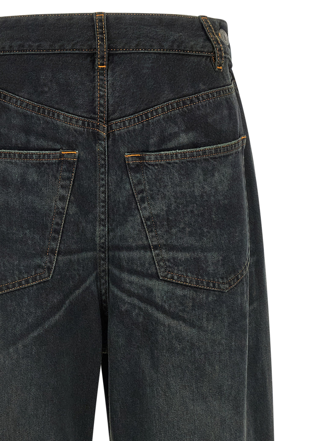 Mm6 Maison Margiela Asymmetrical Structure Jeans - Blue | 6ccd322591dcd0f2a2f0299de16ee3b13851d647