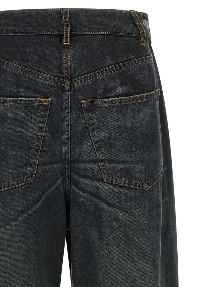 Mm6 Maison Margiela Asymmetrical Structure Jeans - Blue | 6ccd322591dcd0f2a2f0299de16ee3b13851d647